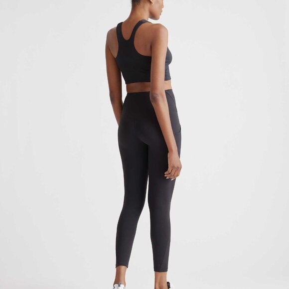 Quince Ultra-Soft High-Rise Pocket Legging in Black - Picture 2 of 6